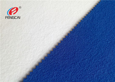 Blue Color Polyester Spandex Fabric Brush Polar Fleece Fabric For Garment